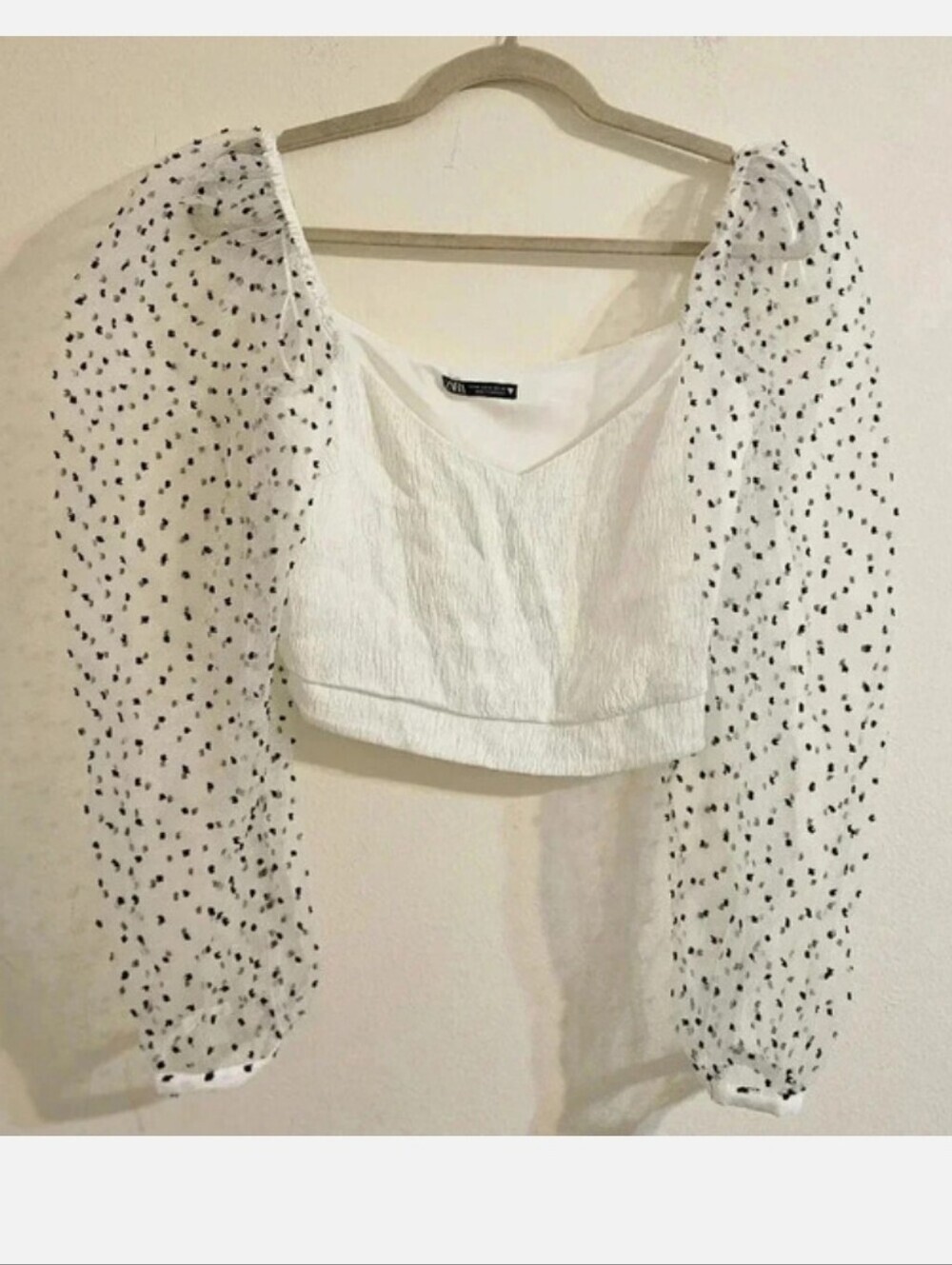 Zara Polka Dot Crop Top